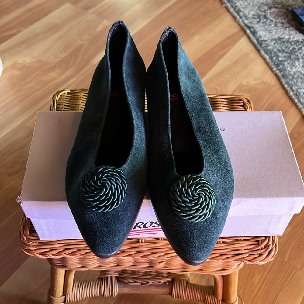 Aerosoles Knottin Honey Forest Green Flats 9B